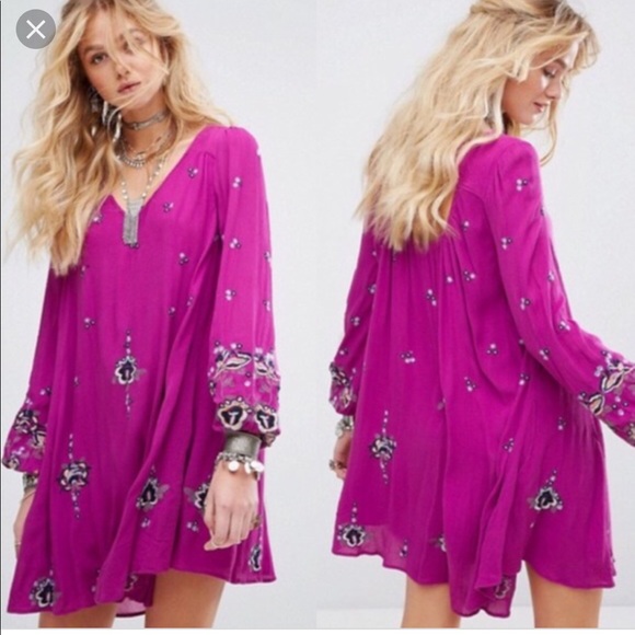 Free People Dresses & Skirts - B2G1 Free People purple floral dress